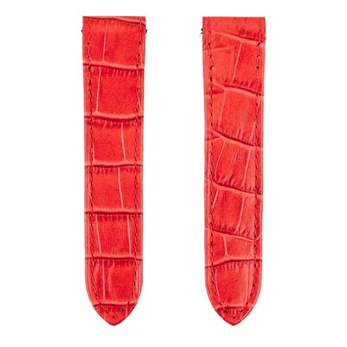 Custom red alligator strap - red,