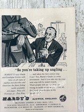 Hardy's Guide Angling Anglers Fishing Alnwick 1958 vintage small print advert
