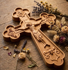 Wooden crucifix 19 - wooden,