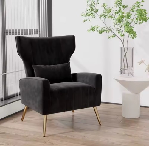 Velvet armchair recliner - velvet,