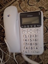 BT Decor 2500 Corded Telephone With Answering Machine White