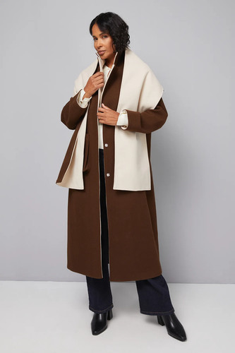 Wallis chocolate coat womens - wallis,