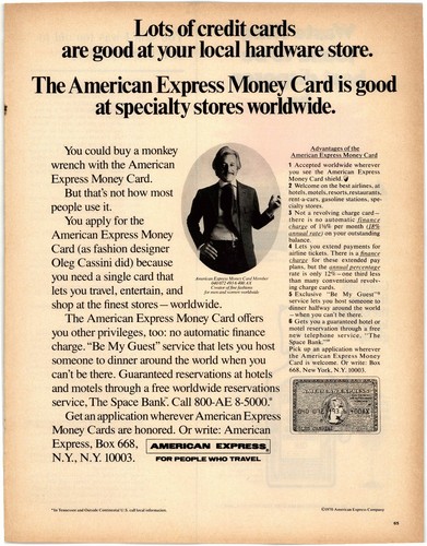 American express 1970 - 1970, magazine