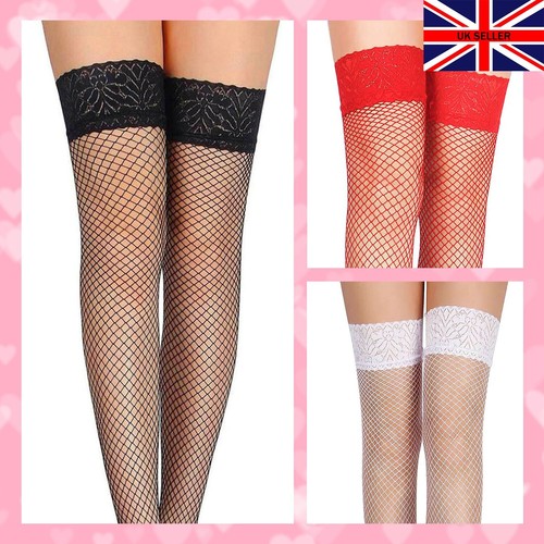 Valentines thigh high - high, fishnet