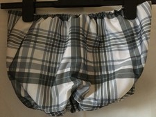 Grey check boob tube with hook