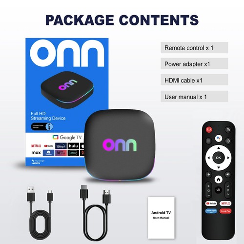 Onn android smart tv box - 13,