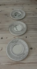 3 x Small Distressed Look Mirrors