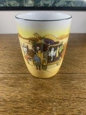 Antique Porcelain Royal Doulton Curved Sided Beaker, Coaching Days Series c1920