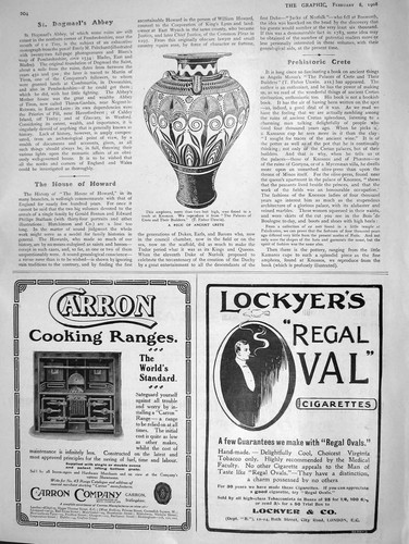 Old antique print 1908 amphora - antique,