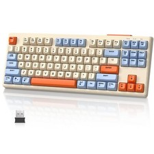 Wireless Dual Mode TKL Mechanical Feel Gaming Backlit Silent Keyboard for PC Mac