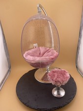 Original Bratz 2003 Funky Fashion Furniture Egg Chair With Pink Cushion & Stool 