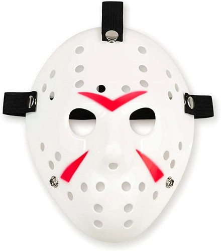 White hockey mask with - white,
