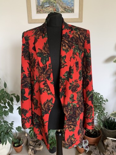 Red zara floral print - floral,