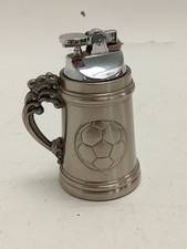 Vintage Beer Stein Table Lighter with Football Design Collectible