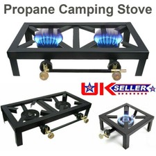 Double Single Propane Gas Boiling Ring Burner Outdoor Camping Stove BBQ Cooker