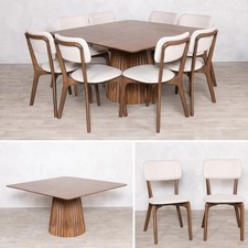 SQUARE WOODEN DINING TABLE