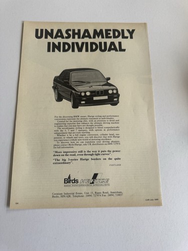 Original hartge e30 bmw 7 - 3, 5
