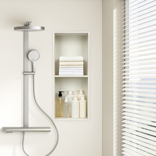 Wall inset niche shower - shower,