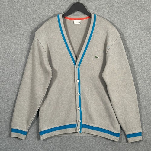 Lacoste cardigan jumper grey - jumper,