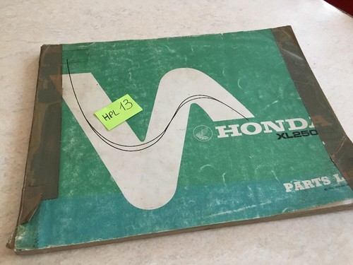 Honda parts list xl250 - parts,