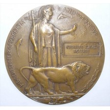 WW1 Death Penny Plaque CHARLES