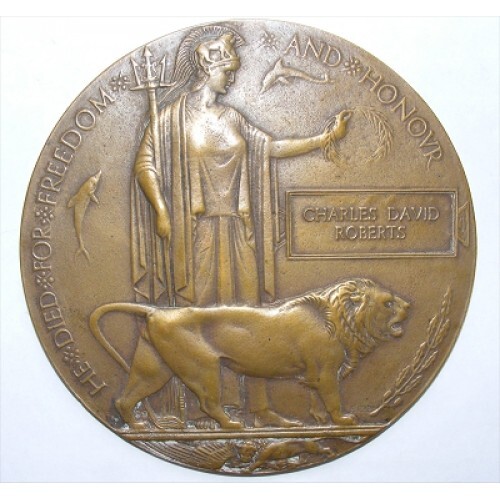 Ww1 death penny plaque charles - ww1,