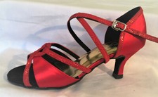 Ladies Red Ballroom, Latin, Salsa, Jive Dance Shoes - UK Sizes 3 - 8