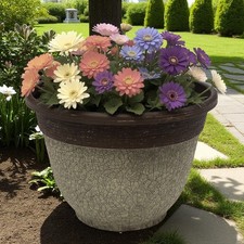 Large 30cm Crackle Flower Pot