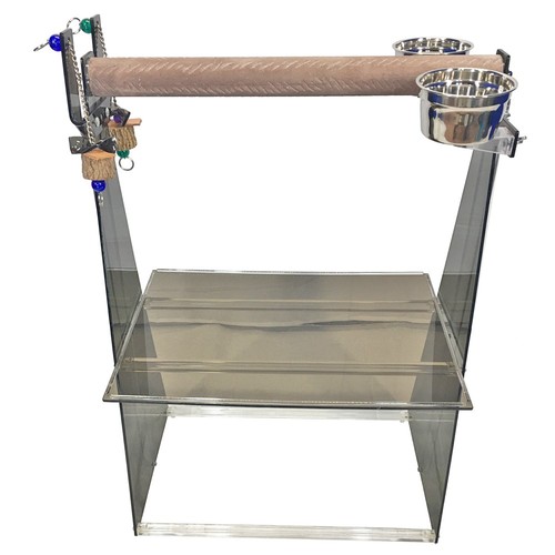 Large parrot perch floor - large, stand