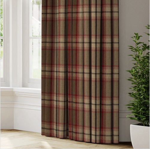 Dunelm red highland check - red,