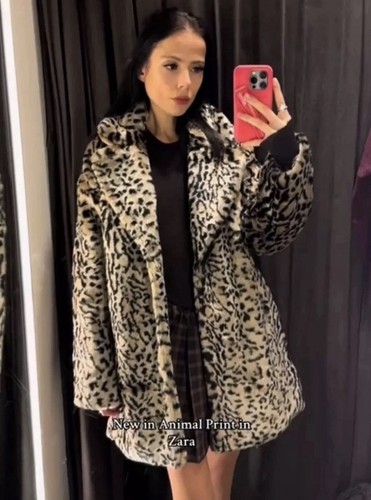 Zara animal print faux fur - zara,