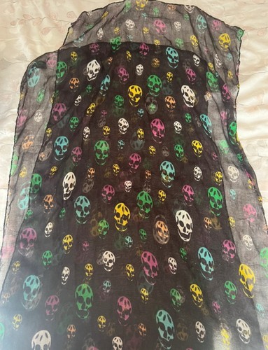 Sheer skull scarf - sheer,