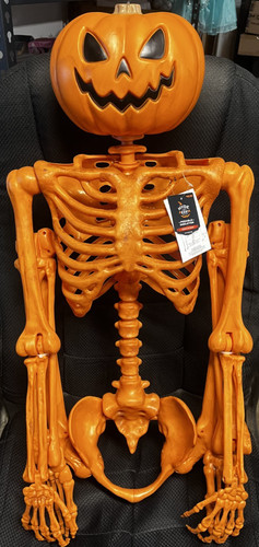 Posable pumpkin skeleton - 60”,