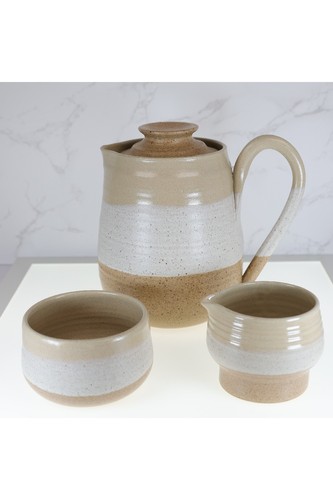 Rustic studio pottery jug set - pottery,