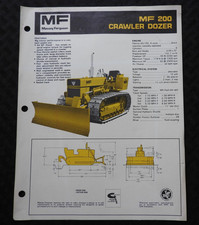 1973 MASSEY-FERGUSON "MF 200 CRAWLER DOZER TRACTOR" SPECIFICATIONS BROCHURE