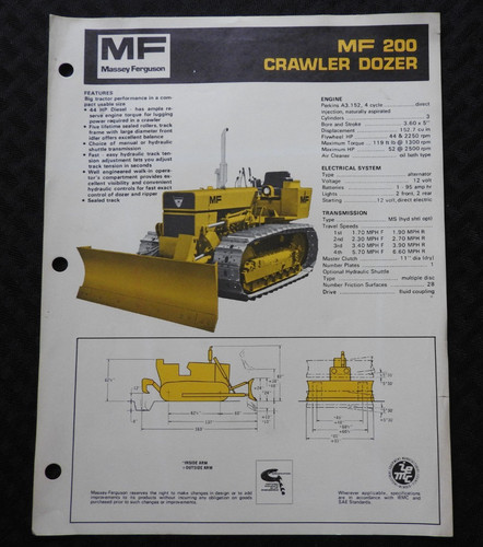 1973 massey ferguson 200 - "mf,