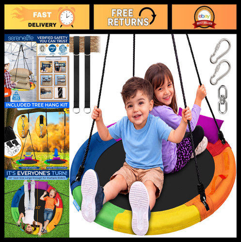 Large round saucer swing seat - saucer,