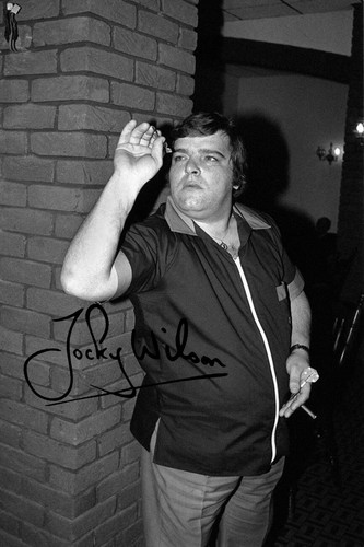 Jocky wilson signed pre - jocky,