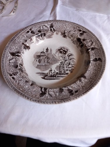 Bowl black transferware