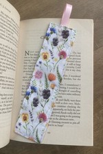 Handmade Fabric Bookmark White