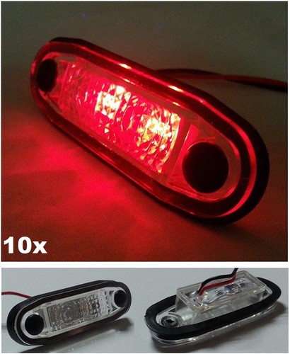 10x flush red led marker - red,