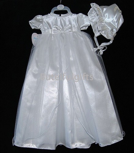 Girls christening gown - gown, ivory