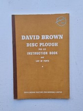 DAVID BROWN PCD3/C DISC PLOUGH PARTS & OPERATORS MANUAL