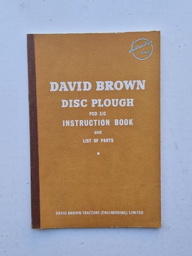 David brown pcd3 disc plough - pcd3/c,