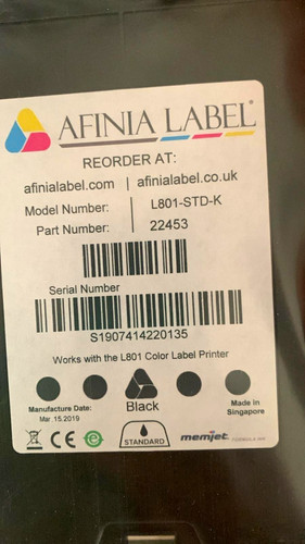 Afinia label l801 std - l801-std-k, inkjet
