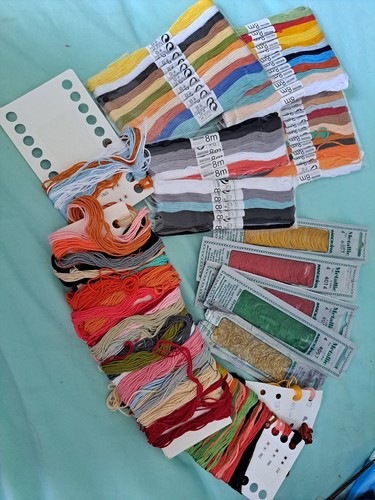 Embroidery threads mixed - threads,