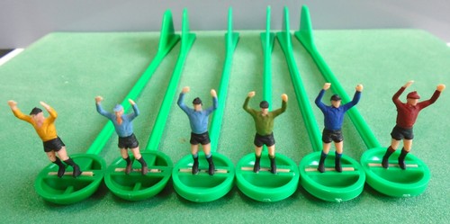 Six subbuteo spare goalkeepers - spare,
