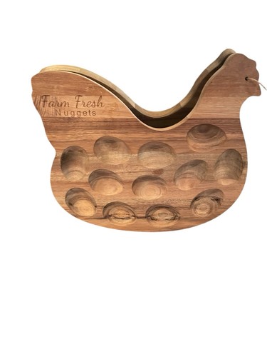 Wooden chicken deviled - chicken,