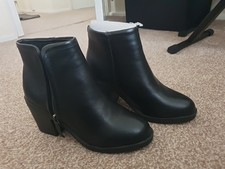 topshop black ankle boots size