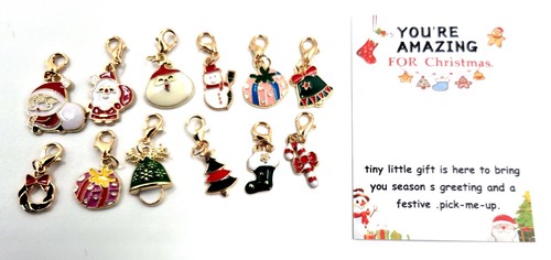Snowy christmas purse charm - purse,